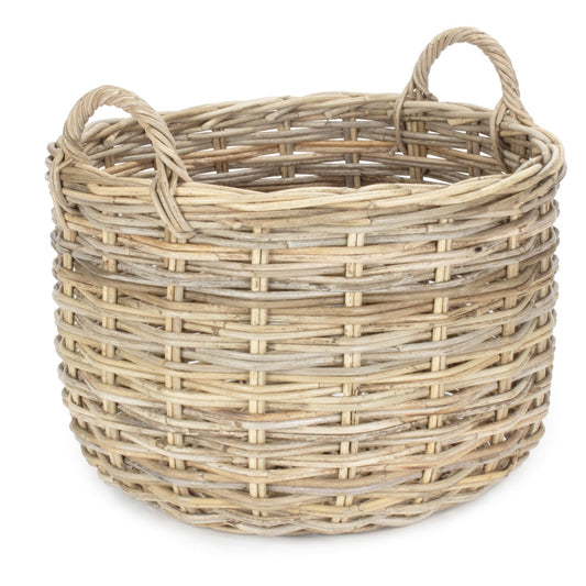 Curved Base Rattan Storage Basket