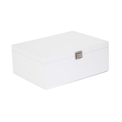 White Painted Wooden Storage Box