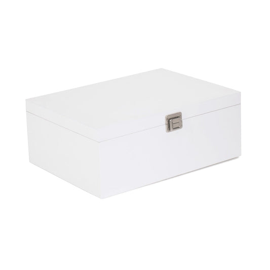 White Painted Wooden Storage Box