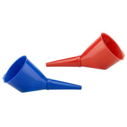Angled Car Fuel Funnels with Filter (Red and Blue) Car Fuel Funnel Car Accessory