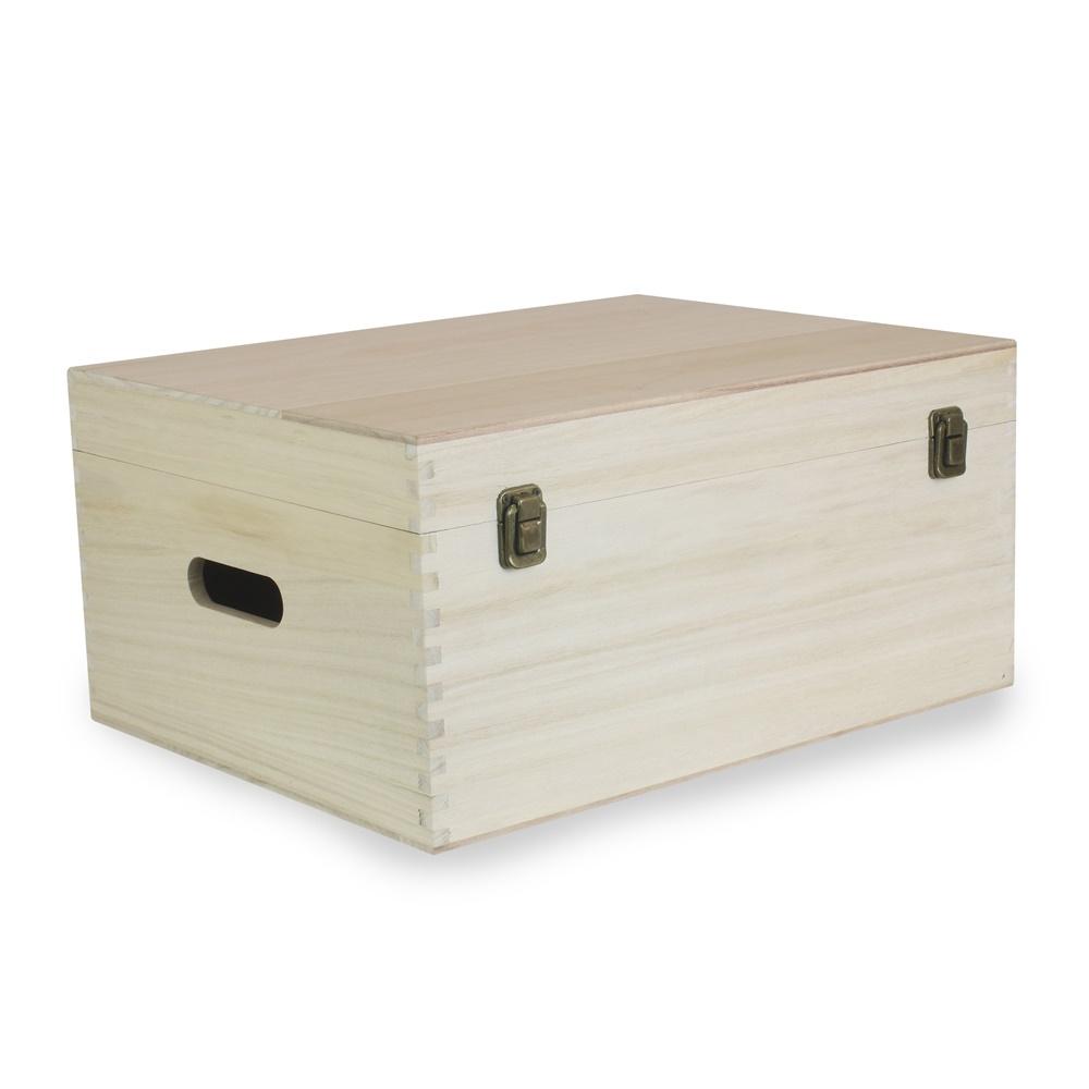 40cm Unvarnished Softwood Storage Box