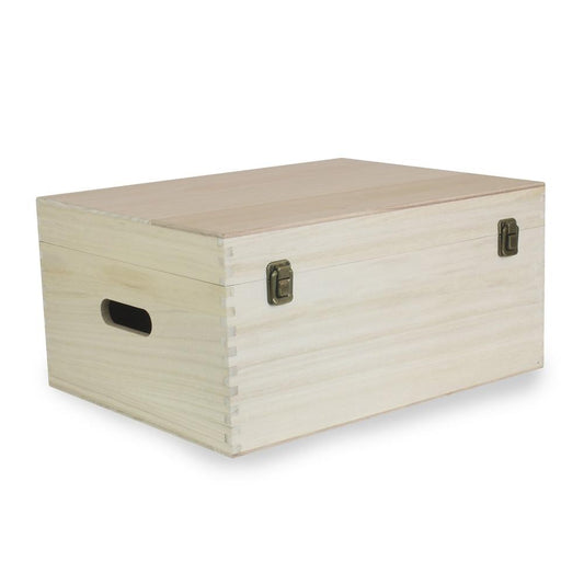 40cm Unvarnished Softwood Storage Box
